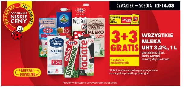 Wszystkie mleka UHT 3,2%, 1 l