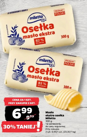 Masło ekstra osełka Miletto
