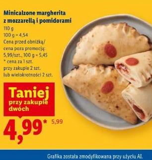 Minicalzone margherita z mozzarellą i pomidorami