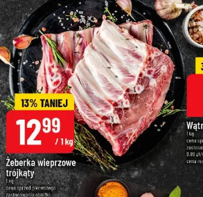 Żeberka wieprzowe trójkąty