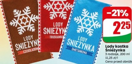 Lody kostka Śnieżynka