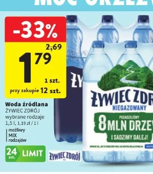 Woda źródlana ŻYWIEC ZDRÓJ
