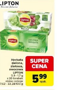 Herbata zielona, ziołowa, owocowa LIPTON