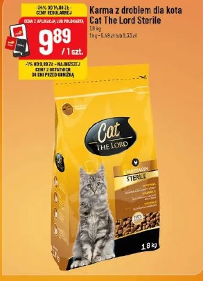 Karma z drobiem dla kota Cat The Lord Sterile