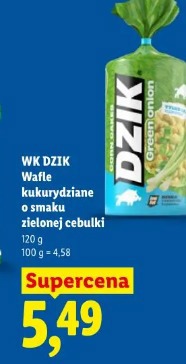 Wk Dzik Wafle kukurydziane o smaku zielonej cebulki