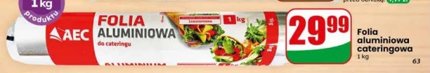 Folia aluminiowa cateringowa