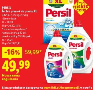 Persil żel lub proszek do prania XL