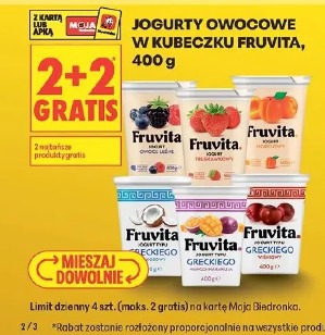 Jogurty owocowe w kubeczku Fruvita