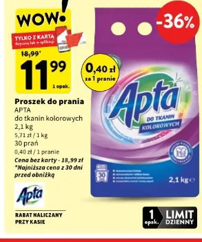 Proszek do prania Apta do tkanin kolorowych