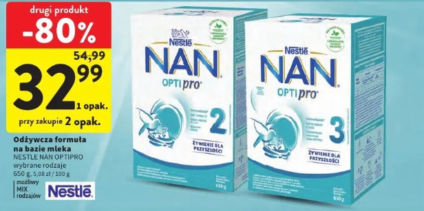 Nestle Nan Optipro odżywcza formuła na bazie mleka