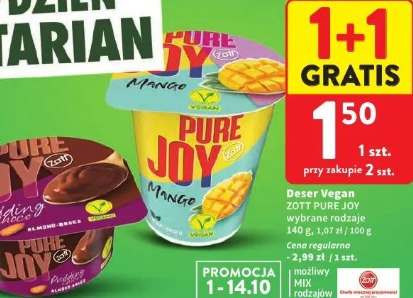 Deser Vegan Zott Pure Joy wybrane rodzaje