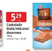 Czekolada biała/mleczna/deserowa Tablette d'Or