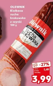 Olewnik Kiełbasa sucha krakowska z szynki