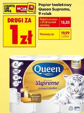 Queen Supreme papier toaletowy 9 rolek