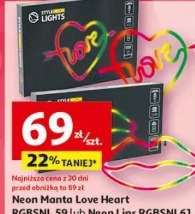 Neon Manta Love Heart RGBSNL 59 lub Neon Lips RGBSNL61