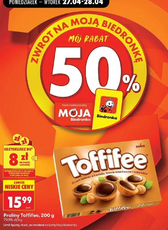 Praliny Toffifee