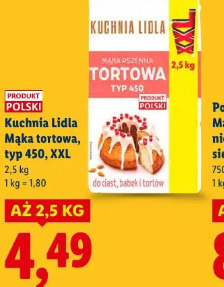 Kuchnia Lidla Mąka tortowa, typ 450, XXL