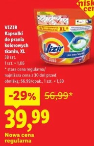 Vizir Kapsułki do prania kolorowych tkanin XL