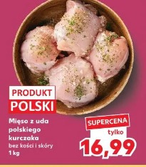 Mięso z uda polskiego kurczaka bez kości i skóry