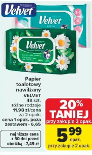 Papier toaletowy nawilżany Velvet