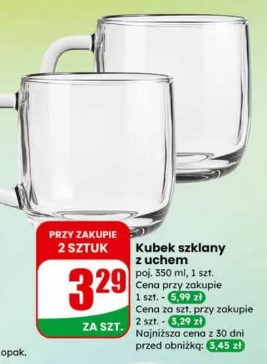 Kubek szklany z uchem