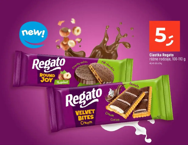 Ciastka Regato różne rodzaje