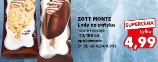 Zott Monte lody na patyku różne rodzaje