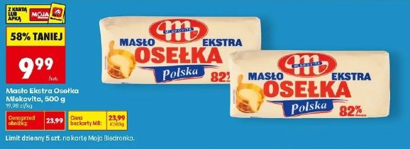 Masło Ekstra Osełka Mlekovita