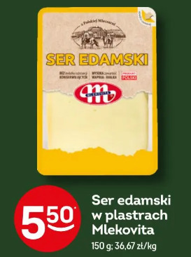 Ser edamski w plastrach Mlekovita