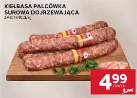 Kiełbasa palcówka surowa dojrzewająca ZMB