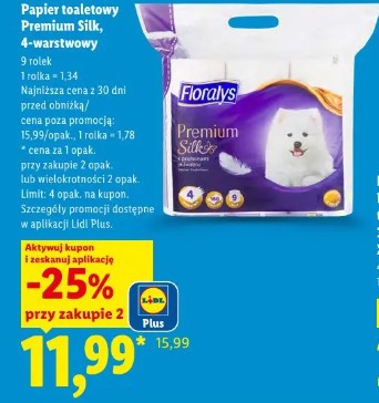 Florays Papier toaletowy Premium Silk, 4-warstwowy