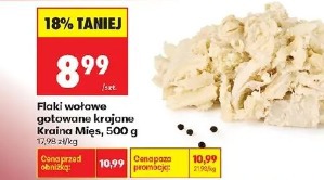 Flaki wołowe gotowane krojone Kraina Mięs