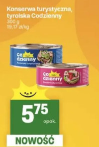 Konserwa turystyczna, tyrolska Codzienny