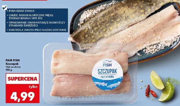 Szczupak filet ze skórą 100 g