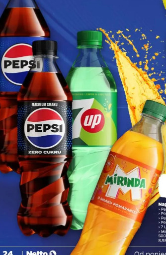 Napój gazowany PEPSI PEPSI Zero Cukru PEPSI Zero Cukru Lemon PEPSI Twist 7UP Mirinda Orange