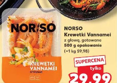 Norso Krewetki Vannamei z głową, gotowane