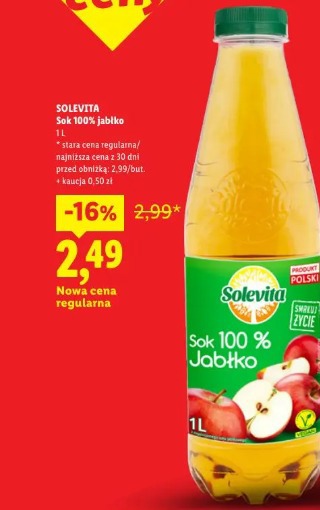 Solevita Sok 100% jabłko