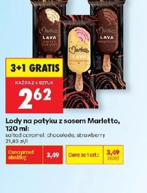 Lody na patyku z sosem Marletto