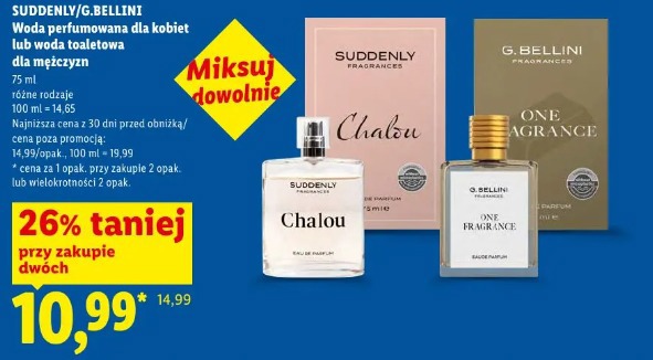 Suddenly/G.Bellini Woda perfumowana dla kobiet lub woda toaletowa dla mężczyzn