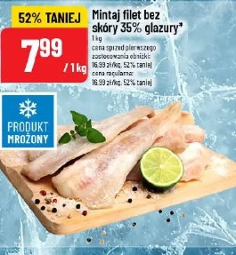 Mintaj filet bez skóry 35% glazury