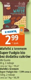 Wafelki z kremem Super Fudgio bio bez dodatku cukrów Me Gusto
