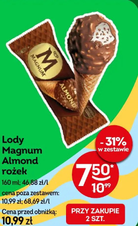 Lody Magnum Almond rożek