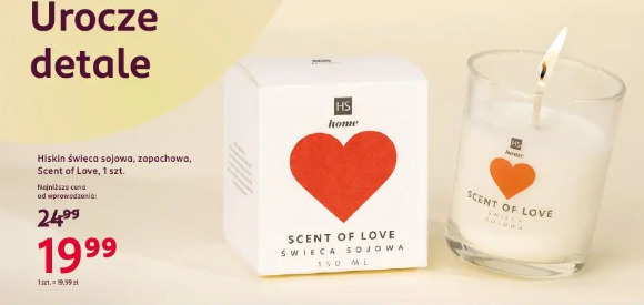 Hiskin świeca sojowa, zapachowa, Scent of Love