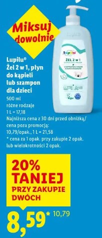 Lupilu Żel 2 w 1, płyn do kąpieli lub szampon dla dzieci