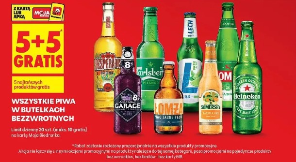 Wszystkie piwa w butelkach bezzwrotnych