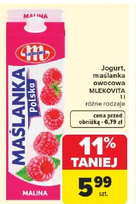 Jogurt, maślanka owocowa MLEKOVITA