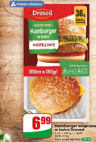 Hamburger wieprzowy w bułce Drosed