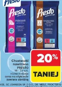Chusteczki nawilżane PRESTO