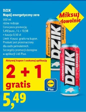 Dzik Napój energetyczny zero