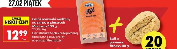 Łosoś norweski wędzony na zimno w plastrach Marinero